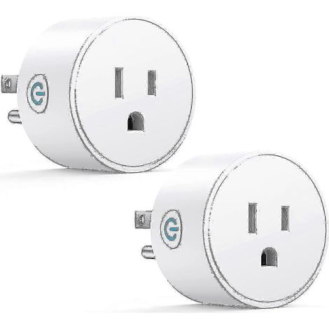 Prise connectée Sp10 Alexa (lot de 2), compatible avec Alexa et Google Home, prise Wi-Fi connectée avec télécommande et commande vocale, minuterie (2,4 GHz). (1/5)