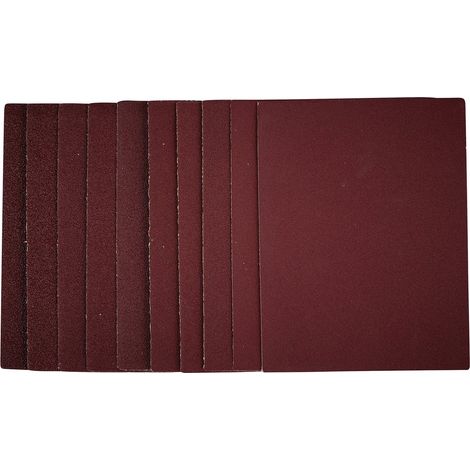Draper 1/4 Sanding Sheets Pack of 10, Assorted Grit, 115 x 150mm (1/5)