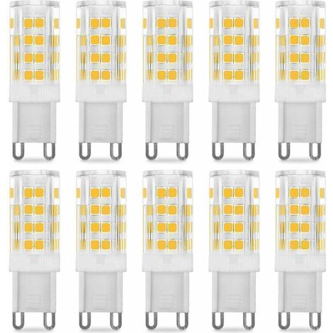 Pack de 10 Ampoule LED G9 5W, Equivalent 40W , Blanc Chaud 3000k, 220-240V, 360° angle de faisceau (1/5)