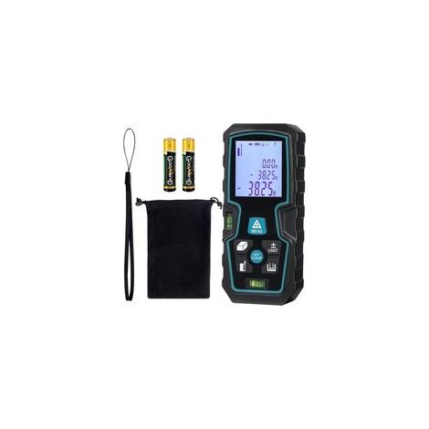 Télémètre laser numérique 50m – Précision ± 2mm – Mesure de surface, volume et Pythagore – Écran LCD rétroéclairé (1/4)