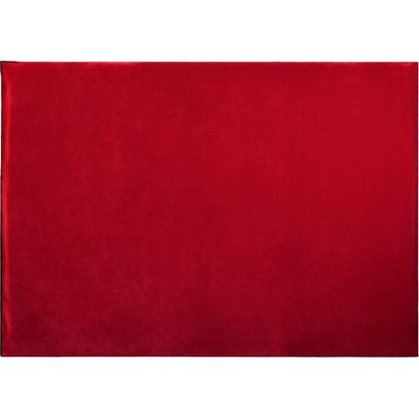 Housse de tête de lit 213x8xH130 cm MADURA - Rouge opéra et bourdon noir - DARIO