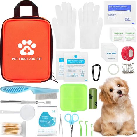 Trousse de Premier Secours pour Chats et Chiens 86PCS pour Soins à Maison (1/5)