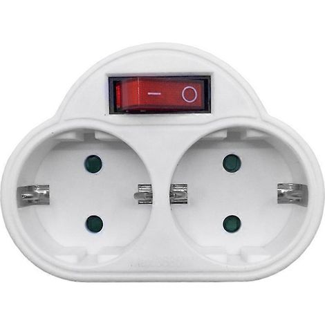 Prise multiple standard UE 250 V 16 A avec double prise et interrupteur. Alimentation ADA (1/5)