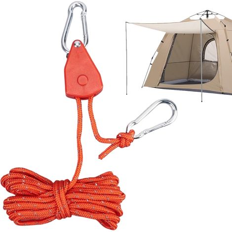 Poulie de Verrouillage 157", Cliquet Réglable, Verrou Sécurisé, Outil Robuste, Garage, Extérieur (1/4)