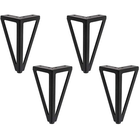 Juego de 4 piezas de patas para mesa, armario, silla, sofá y otros muebles (color negro - Enlé) (1/3)