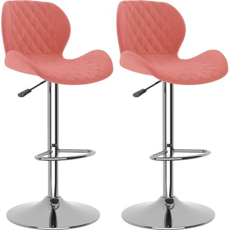 Maison Exclusive - Barhocker 2 Stk. Rosa Samt