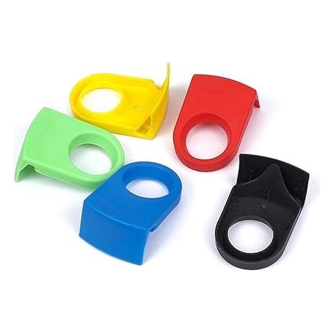 Set di 5 pinze da birra in plastica di colori casuali per bevande. Usi: portabottiglie di birra in miniatura, portabicchieri da vino e da cocktail, espositori alti in vetro, espositori per compleanni,