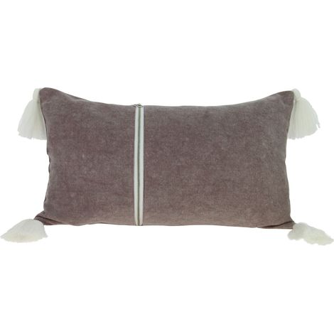 Coussin en coton avec pompons (1/4)