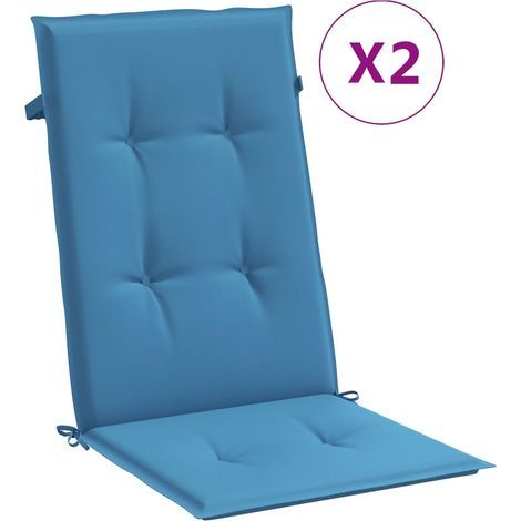 Maison Exclusive - Hochlehner-Auflagen 2 Stk. Melange Blau 120x50 (1/5)