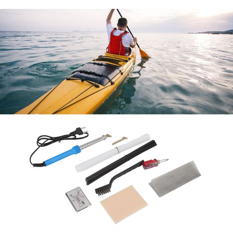 Kit de Réparation de Soudage 20 Bâtons Plastiques Noirs et Blancs Papier de Verre Résille en Acier Inoxydable pour Pare-Chocs de Voiture Kayak Canoë Outils de Soudage-KZQ (1/5)