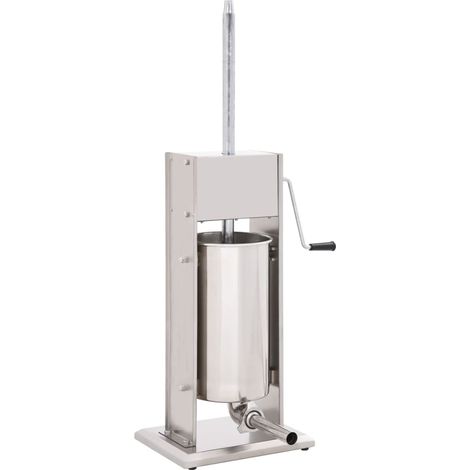 Embutidora manual de acero inoxidable plateado 15 L