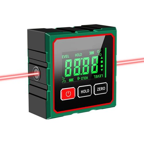 Medidor de ángulo digital, Nivel de burbuja digital con pantalla LCD, 4 x 90°, Medidor de ángulo, Cargador USB, carpintería, Magnético (1/5)