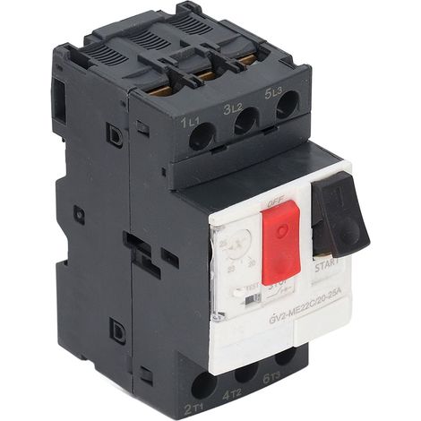 Interrupteur de Disjoncteur AC 690V Installation de Rail de Guidage de 35 Mm Disjoncteur de Moteur 3P avec Interrupteur de Protection contre les Surcharges Bouton de Démarrage de (GV2-ME22C 20-25A) (1/5)