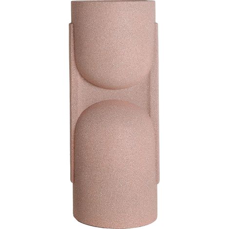 Cache pot design rose contemporain en polyresine pour plante d'intérieur - Rose poudré contemporain (1/4)