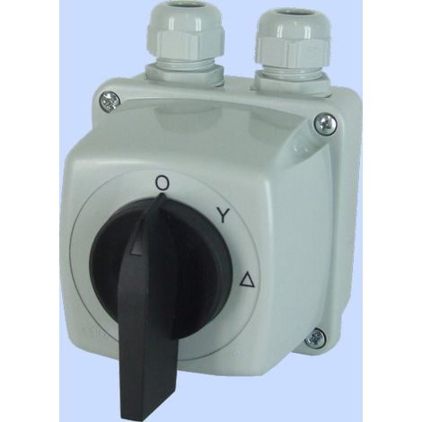 ŁĄCZNIK KRZYWKOWY 0-T-G IP44 ŁUK E25-23 W OBUDOWIE - E261EY-ED017