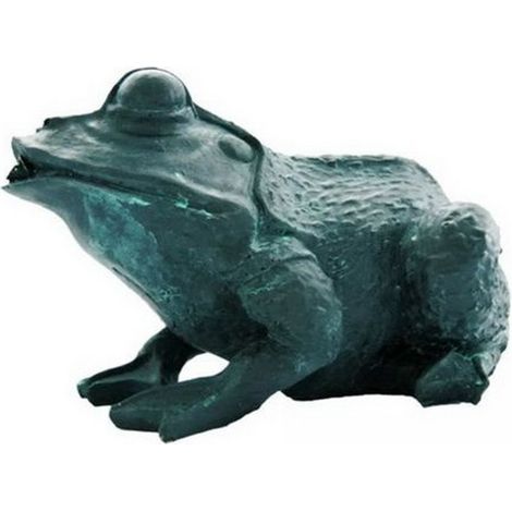 Ubbink – Sujet cracheur d'eau grenouille 21 x 11 cm – Matériau polyrésine – Débit recommandé 300-1000 l/h – Raccord tuyau 12-13 mm