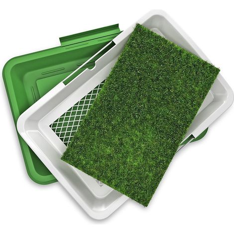 Toilettes pour chien - Avec gazon synthétique - Toilettes pour chiens et chiots - Tapis d'entraînement pour animaux de compagnie - Pour petits chiens âgés et grands