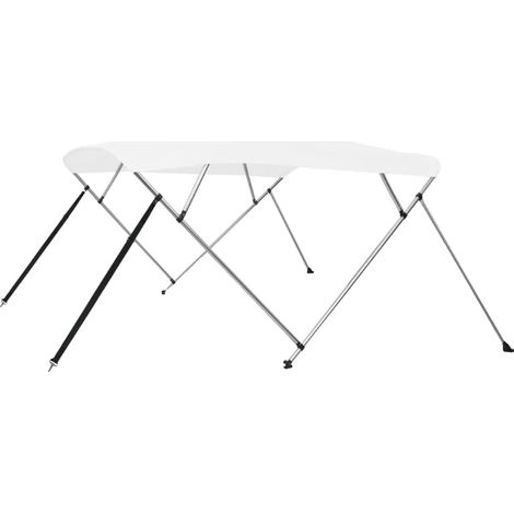 Toldo, tejido resistente a los rayos UV, diseño ligero, blanco. (1/2)
