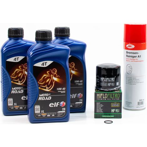 Kit Entretien Vidange pour YAMAHA XP 530 TMAX de 2017 à 2021 - ELF MOTO 4 ROAD 10w40 3L