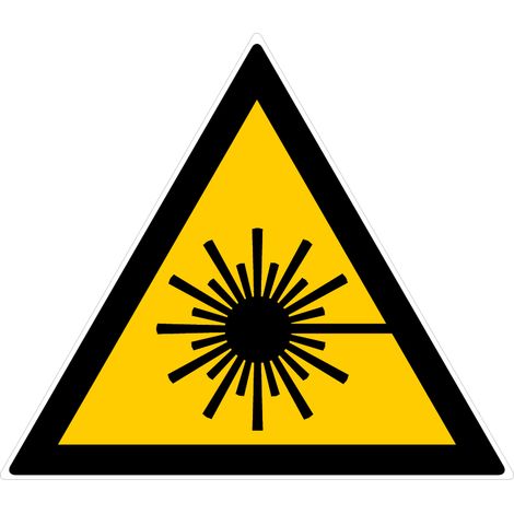 Panneau Danger rayonnement laser - Rigide Triangle 300mm - 4200118