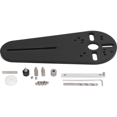 Cercle de coupe réglable en plastique technique, multi-formes pour défonceuse bois, noir, gabarit de traçage circulaire (1/5)