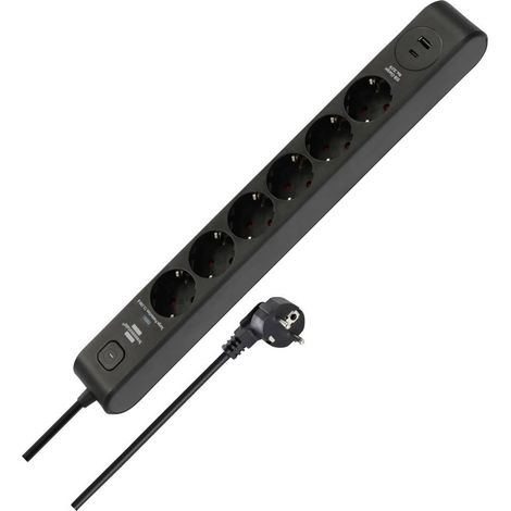 Brennenstuhl 1150790602 Multipresa Nero, Antracite Schuko 1 pz.