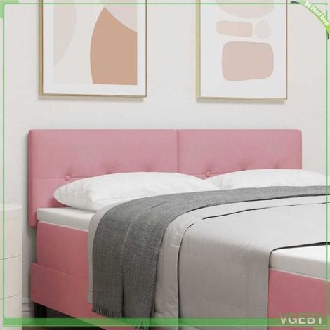 Tête de lit - FAF7291712456688 - Rose - Velours - LED intégrées (1/5)