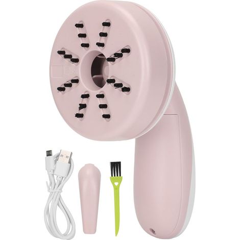 Aspirateur de bureau C500 rechargeable, mini nettoyeur à main pour poussière et cheveux, rose (1/5)