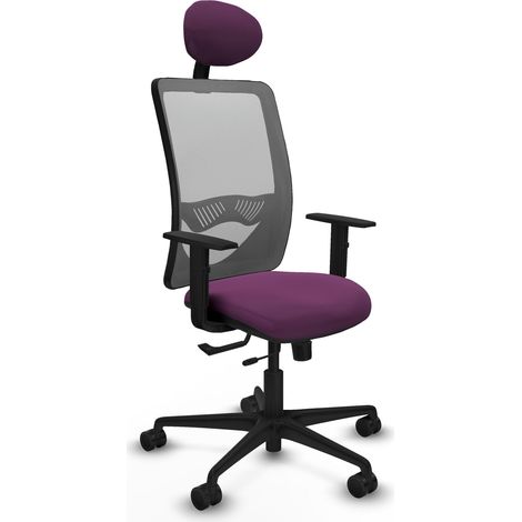 Silla de oficina piqueras y crespo Zulema gris similpiel ergonómica (1/2)