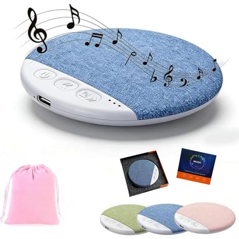 Altoparlante per rumore bianco da posizionare sotto il cuscino, altoparlante Bluetooth 5.4 ultra sottile, appositamente progettato per chi dorme sul fianco, altoparlante da letto leggero, con timer di (1/4)