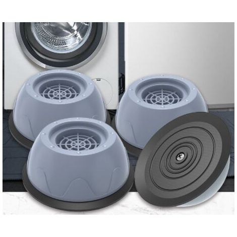 VURAHOME - Coussinet anti-vibration pour machine à laver - Ensemble de 4 pièces Base de machine à laver à réduction de bruit - Antidérapant universel (1/4)