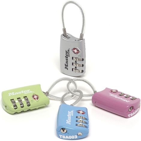 MASTER LOCK - Cadenas tsa 3 chiffres 30mm couleur bl (1/3)