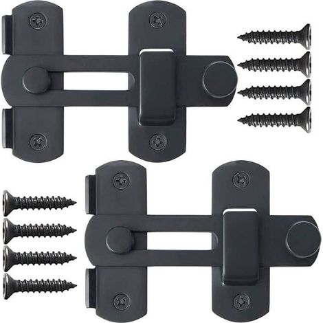 2 Pcs Loquet de Porte En Acier Inoxydable Verrou de Porte Coulissante Cadenas Serrure de Porte Loquet pour Animaux de Compagnie 642 (1/4)
