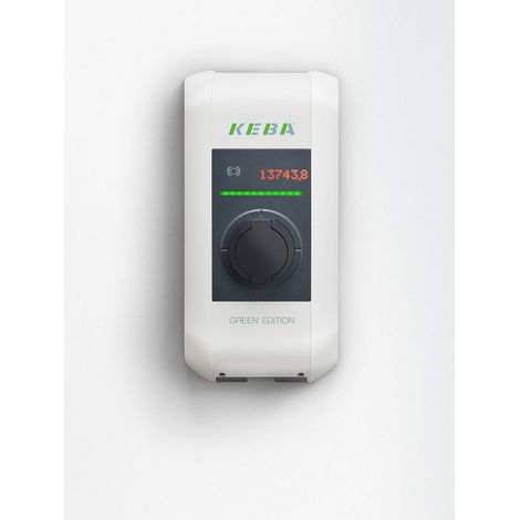 Keba Wallbox c-series P30-ES240022-E0R-GE, 22kW, IP54, IK10, Kunststoff, Reinweiß/Anthrazitgrau, 121919 (1/2)