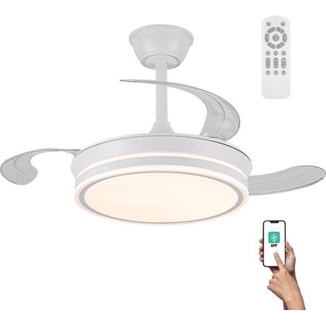 Ventilador LED aspas retráctiles Sapan Mini CCT Dim (46W) (1/5)