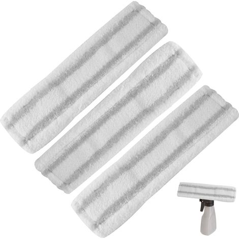 Lot de 3 chiffons en microfibre pour aspirateurs à vitres — Conçus pour les nettoyeurs de vitres à vapeur — Éliminent efficacement la saleté et les traces d'eau (1/5)