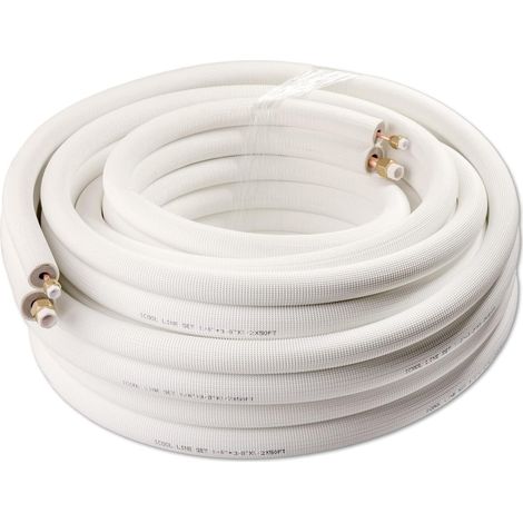 Special connecting pipe for air conditioner, copper and aluminum pipe 1P4 meters (with nut) (1/5)