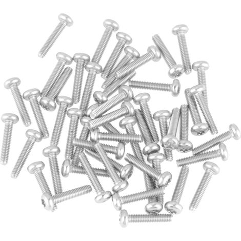 Vis À Tête Fraiseée Inox M2.5x12mm - Acier 304 Résistant - Pour Montage Industriel Et Bricolage - Lot De 50 Pièces (1/5)