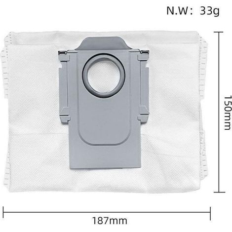 Lot de 4 sacs à poussière pour aspirateur Q5 G10S pro T8 q7max + ventouse (1/5)
