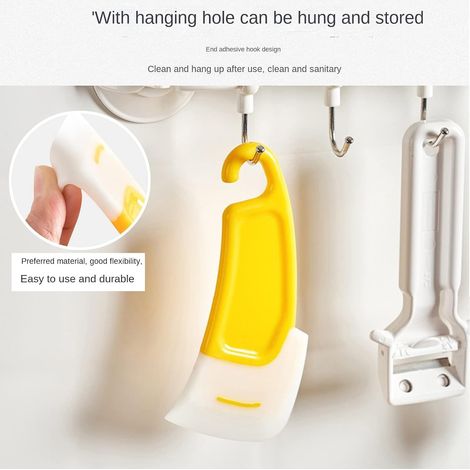 Spatule de cuisine en silicone Grattoir en silicone Ustensiles de cuisine résistants à la chaleur pour la pâtisserie 2 pièces (1/4)