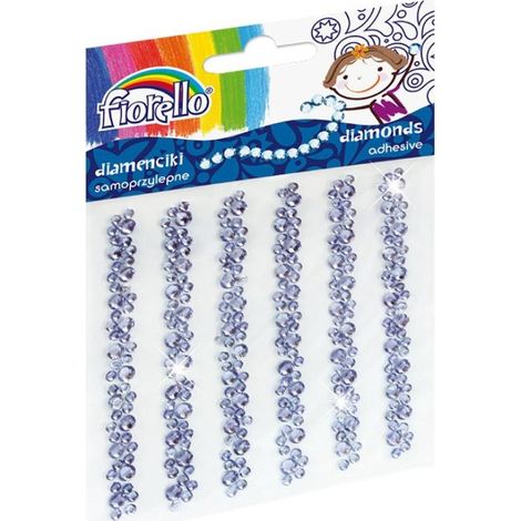 Fiorello GR-DS07 diamanti autoadesivi, piccoli, viola, a righe