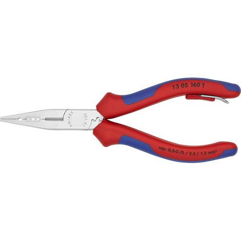 KNIPEX 13 01 160 Pinza combinata per elettricisti e cablatori rivestiti in resina sintetica atramentata nera 160 mm