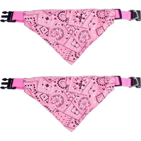 toallitas absorbentes para saliva de perro, con inclinación ajustable y estilo bohemio, adecuadas para mascotas de tamaño mediano (rosa, talla M). (1/5)