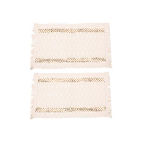 2er-Set Tischsets mit Quasten, Makramee-Tischsets, Haushalts-Platzsets, Esstischzubehör