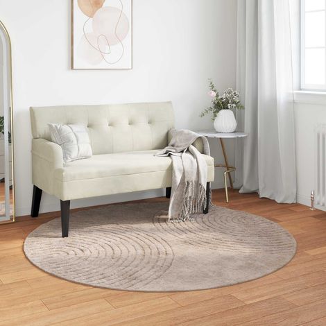 Bereichsteppiche Rund GALATI Beige Ø 120 CM Polyester