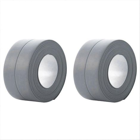 Ruban d'étanchéité étanche pour douche, lavabo et baignoire, 3,2 m x 3,8 cm, gris (1/5)