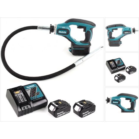 Makita DVR 450 RM Akku Betonverdichter 18V + 2x Akku 4,0Ah + Ladegerät (1/5)