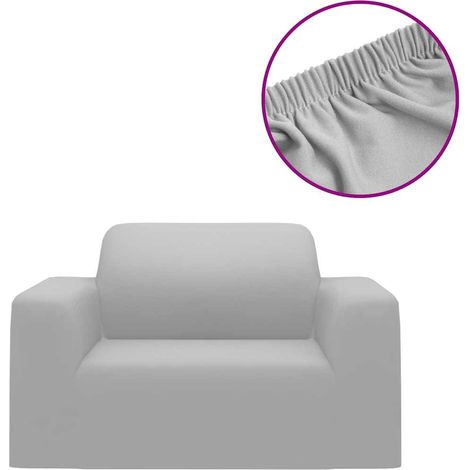 Maison Exclusive - Fodera Elasticizzata per Divano in Jersey di Poliestere Grigio (1/5)