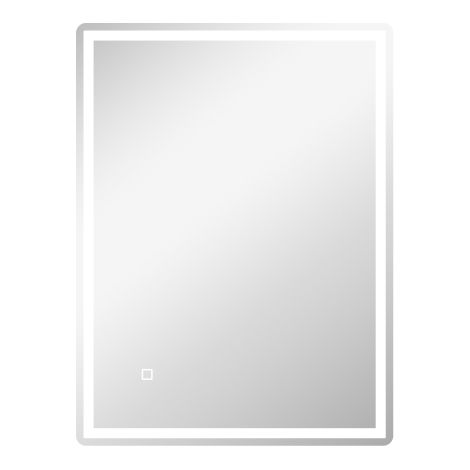 Specchio da bagno LED regolabile 80 x 60 cm con funzione memoria, superficie antigoccia e design moderno per illuminazione personalizzata