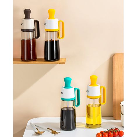 Kitchen multifonctionnel bouteille assaisonnement pressé mesureur complet (boîte, bouteille1pcs) jaune comme image (1/5)